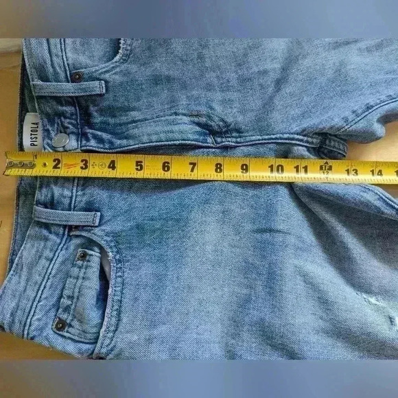 PISTOLA Jeans size 27 women Distressed Blue Color Crop - Picture 10 of 11